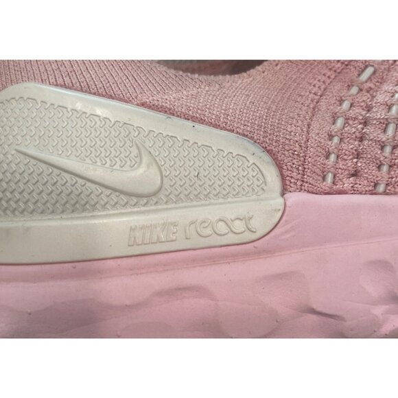Nike Womens Pink Flyknit Phantom Running Shoes US 7 EUR 38 Lightweight Stretch C - Picture 3 of 6